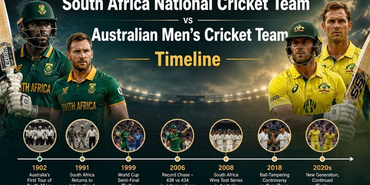 South Africa National Cricket Team vs Australian Men’s Cricket Team Timeline