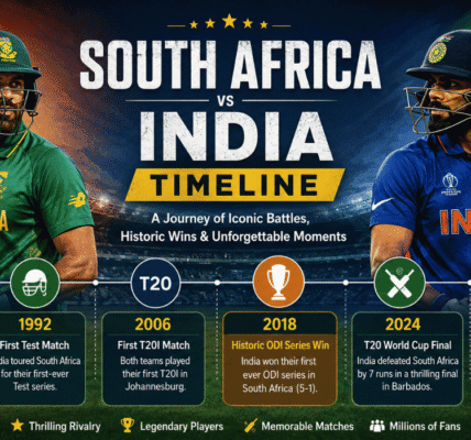 South Africa National Cricket Team vs India National Cricket Team Timeline