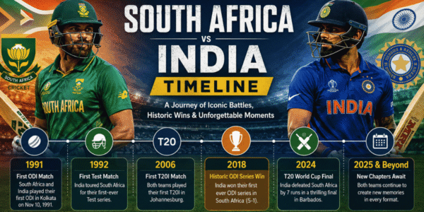South Africa National Cricket Team vs India National Cricket Team Timeline