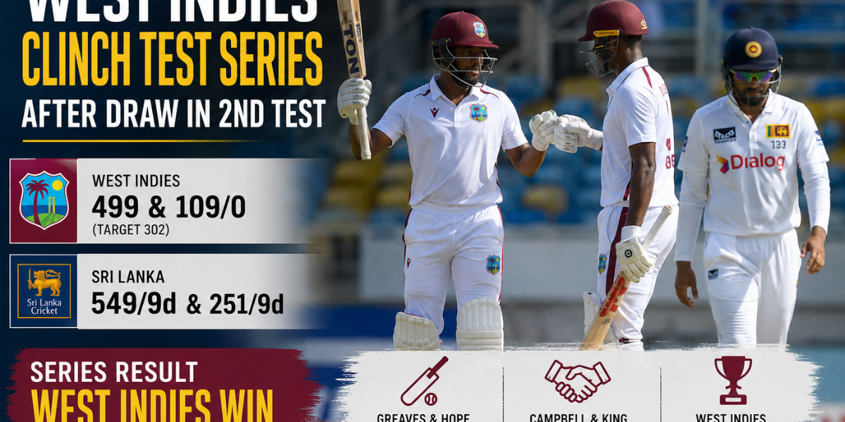 West Indies Clinch Test Series After High-Scoring Draw Against Sri Lanka